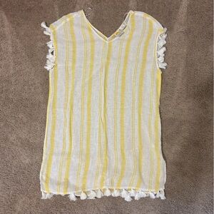 C&C California Yellow and White Swim Coverup